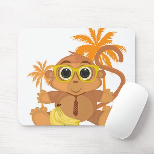 Affe Nerd Mousepad (Mit Mouse)