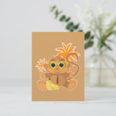 Affe Nerd Postkarte (Stehend Vorderseite)