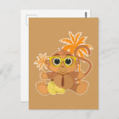 Affe Nerd Postkarte (Vorne/Hinten)