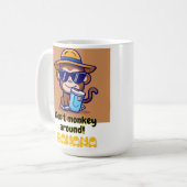 Affe nicht herum! Banana - Funny Monkey Tasse (Vorderseite Links)