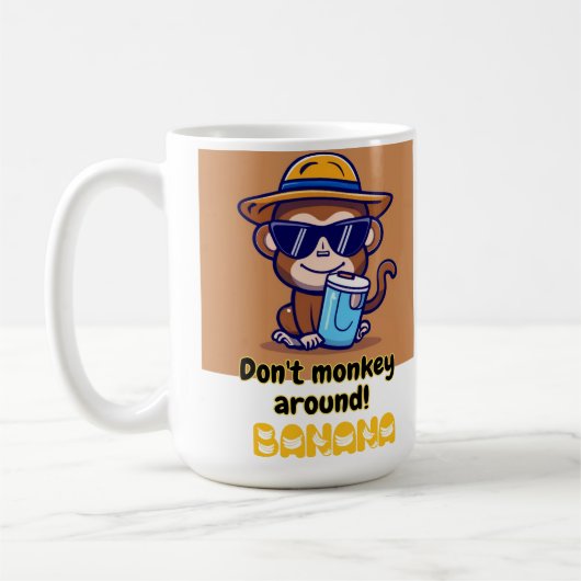 Affe nicht herum! Banana - Funny Monkey Tasse (Links)