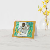 Affe Notecard Karte (Gelbe Blume)