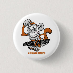 Affe nur ein Junge  Button