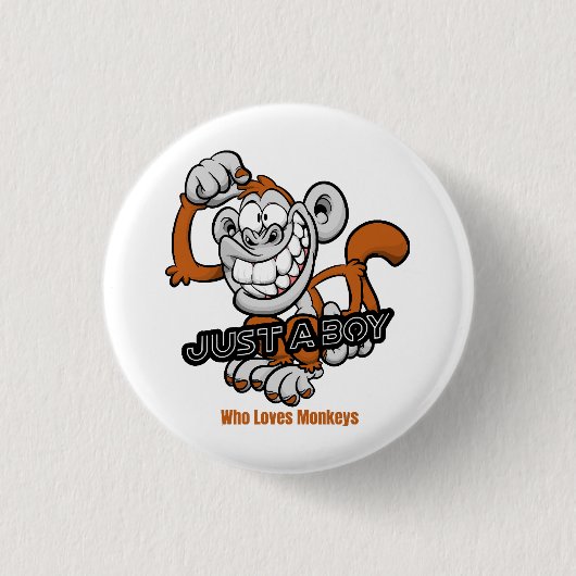 Affe nur ein Junge Button (Vorderseite)