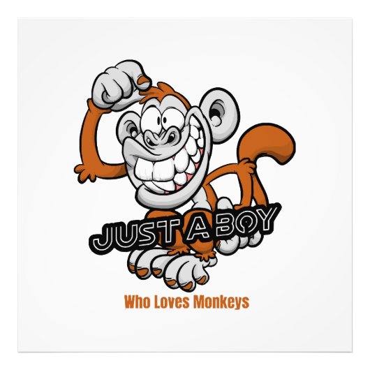 Affe nur ein Junge Fotodruck (Vorne)