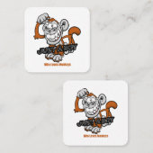 Affe nur ein Junge Quadratische Visitenkarte (Vorne/Hinten)