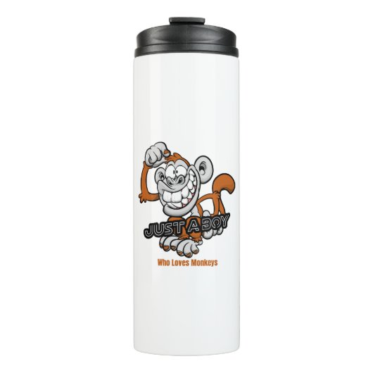 Affe nur ein Junge Thermosbecher (Vorderseite)