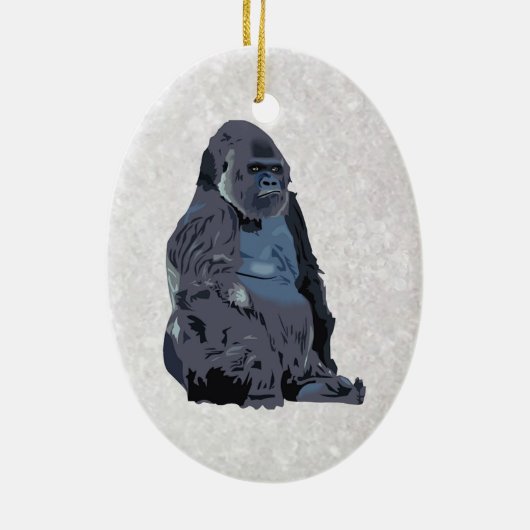 Affe oder Gorilla Keramikornament (Hinten)