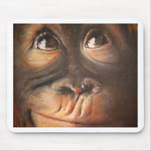 Affe-Ölgemälde-lustiges Gesicht Kerra Lindsey Mousepad