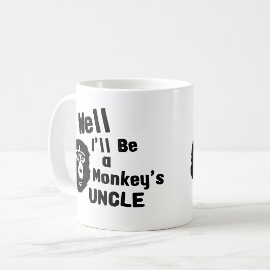 Affe-Onkel Kaffeetasse (Vorderseite Links)