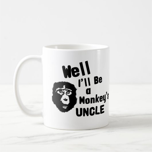 Affe-Onkel Kaffeetasse (Links)