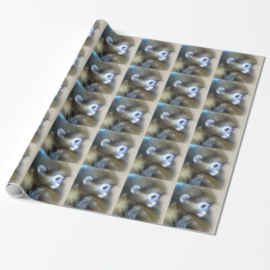 Affe-Packpapier Geschenkpapier (Ungerollt)