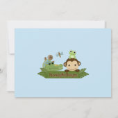 AFFE Papagayo Babypartyeinladung blaues PML-B Einladung (Rückseite)