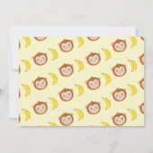 Affe Party Geburtstag Swing Foto Gelb Einladung (Rückseite)