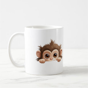 Affe Peeking Niedlich Adorable Funny Animal Cartoo Kaffeetasse