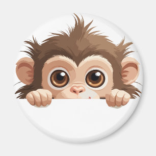 Affe Peeking Niedlich Adorable Funny Animal Cartoo Magnet
