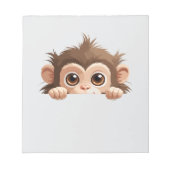 Affe Peeking Niedlich Adorable Funny Animal Cartoo Notizblock (Vorderseite)