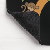Affe Personalisierter Individuelle Name zurück in Mousepad (Ecke)