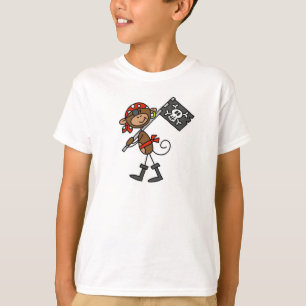 Affe-Pirat mit Flaggen-T-Shirts und Geschenken T-Shirt