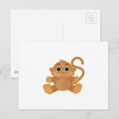 Affe Postkarte (Vorne/Hinten)