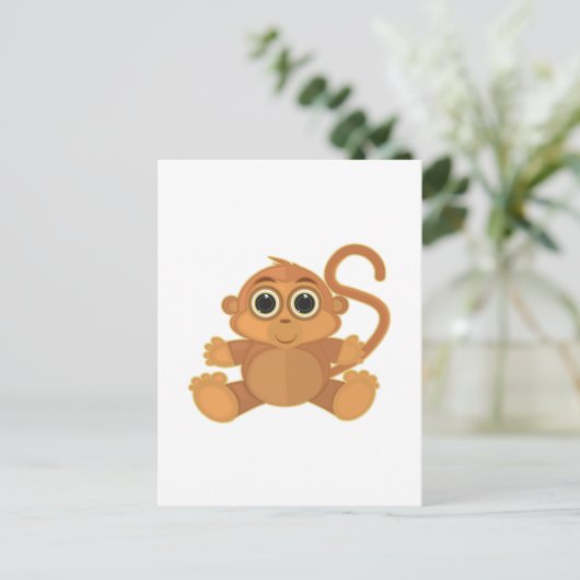 Affe Postkarte (Stehend Vorderseite)