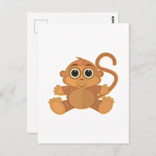 Affe Postkarte (Vorne/Hinten)