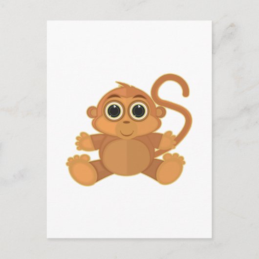 Affe Postkarte (Vorderseite)