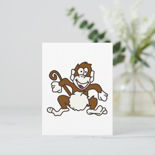 Affe Postkarte (Stehend Vorderseite)