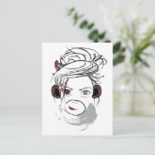 Affe. Postkarte (Stehend Vorderseite)