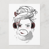 Affe. Postkarte (Vorderseite)