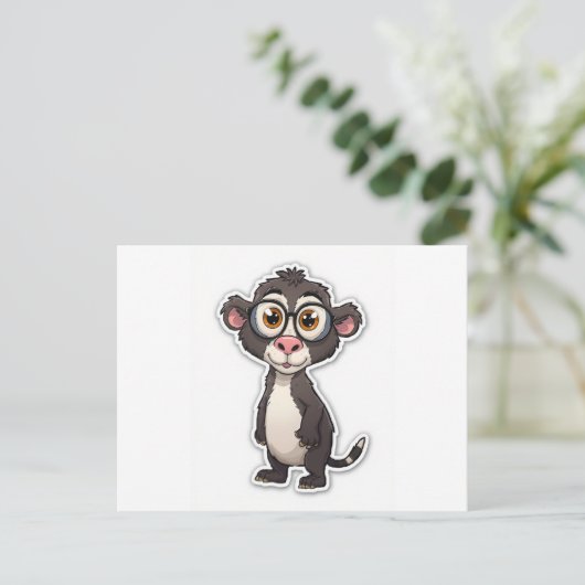 Affe Postkarte (Stehend Vorderseite)