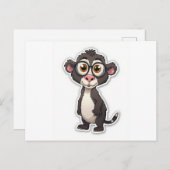Affe Postkarte (Vorne/Hinten)