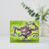 Affe Postkarte (Stehend Vorderseite)