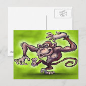 Affe Postkarte (Vorne/Hinten)