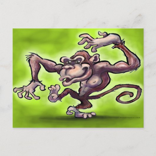Affe Postkarte (Vorderseite)