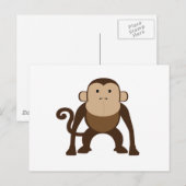Affe Postkarte (Vorne/Hinten)