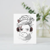 Affe. Postkarte (Stehend Vorderseite)