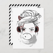 Affe. Postkarte (Vorne/Hinten)