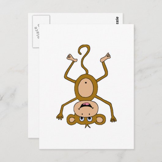 Affe Postkarte (Vorne/Hinten)