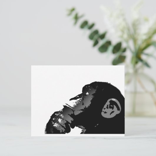 Affe Postkarte (Stehend Vorderseite)