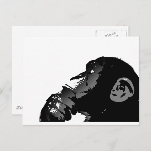 Affe Postkarte (Vorne/Hinten)