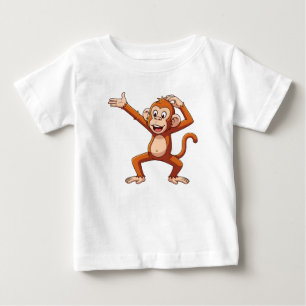 Affe präsentiert und kratzt sich am Kopf Baby T-shirt