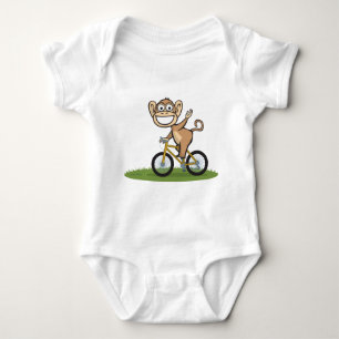 Affe-Radfahrer Baby Strampler