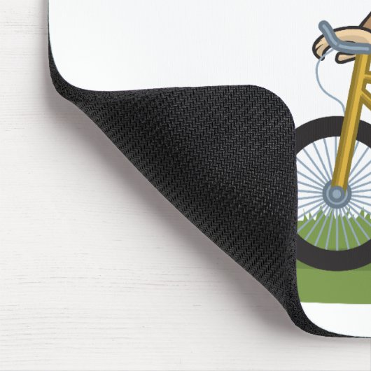 Affe-Radfahrer Mousepad (Ecke)