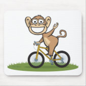 Affe-Radfahrer Mousepad (Vorne)