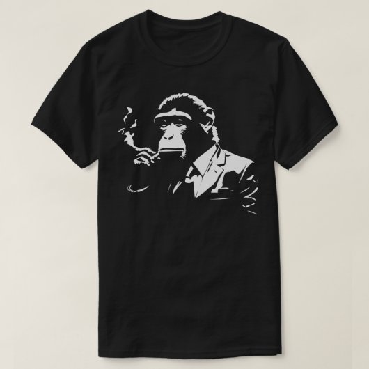 Affe raucht T-Shirt (Design vorne)