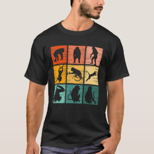 Affe Retro Vintage Wildtier Für Männer Frauen T-Shirt