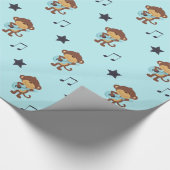 Affe-Rockstar-Gitarren-Packpapier Geschenkpapier (Ecke)