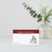 Affe rund - Junge Orangutan Ape Visitenkarte (Stehend Vorderseite)