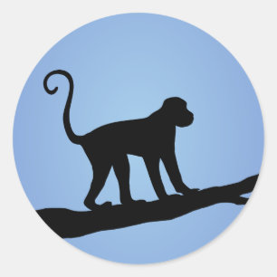 Affe Runder Aufkleber